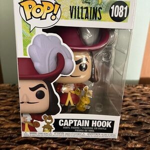 Funko Pop! Disney Villains Captain Hook Figure - Red and Gold